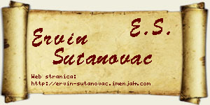 Ervin Šutanovac vizit kartica